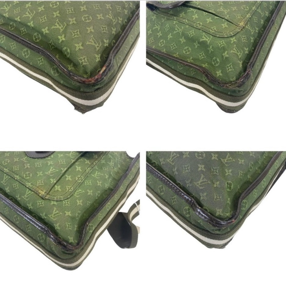 Louis Vuitton Green Monogram Canvas Shoulder Crossbody Bag with Front Pocket - Picture 10 of 14